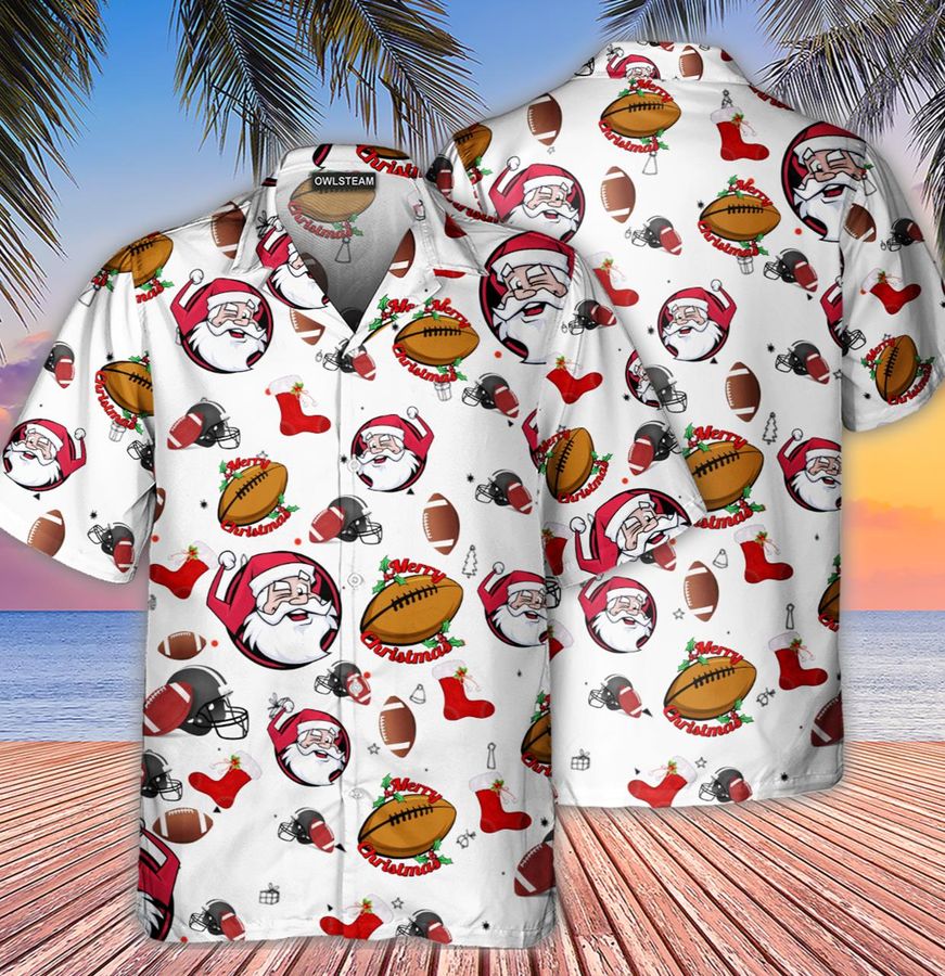American Football Merry Christmas Hawaiian Shirt