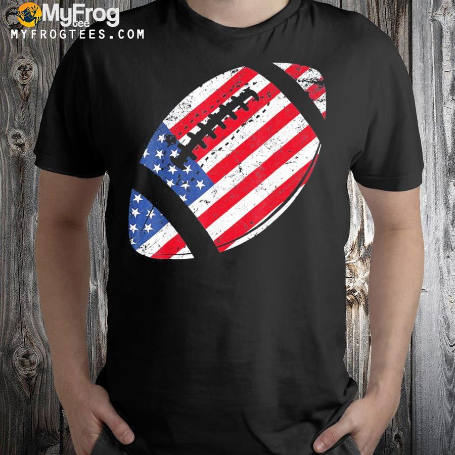 American Football patriotic 4th july American usa flag shirt
