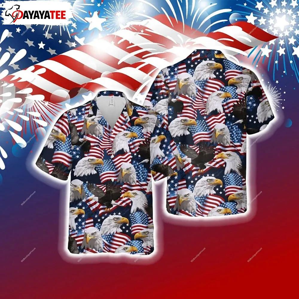 American Patriotic Eagle 4Th Of July Hawaiian Shirt Usa Flag