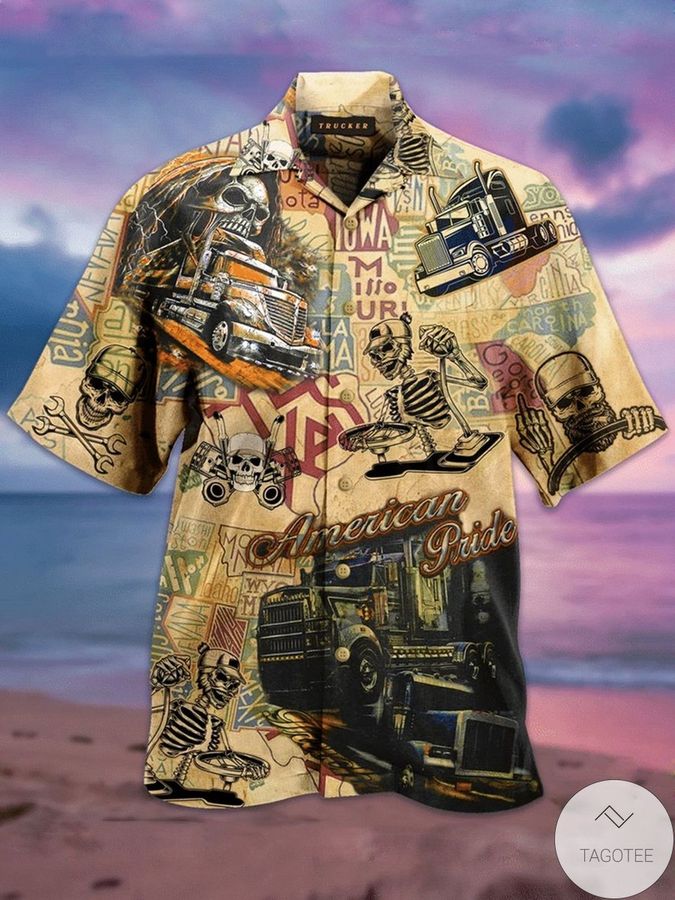 American Pride Trucker Vintage Hawaiian Shirt