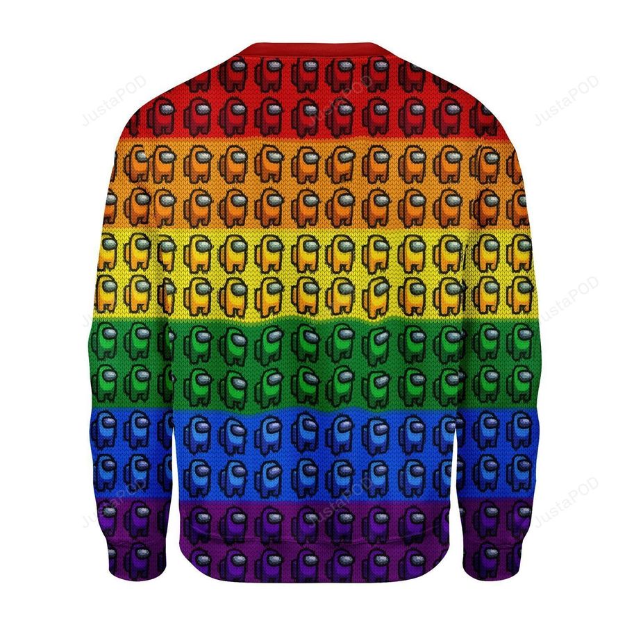 Among Us LGBT Pride Ugly Christmas Sweater, All Over Print Sweatshirt, Ugly Sweater, Christmas Sweaters, Hoodie, Sweater