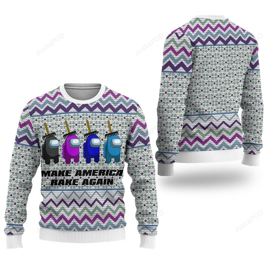 Among Us Make America Rake Again Ugly Christmas Sweater, All Over Print Sweatshirt, Ugly Sweater, Christmas Sweaters, Hoodie, Sweater