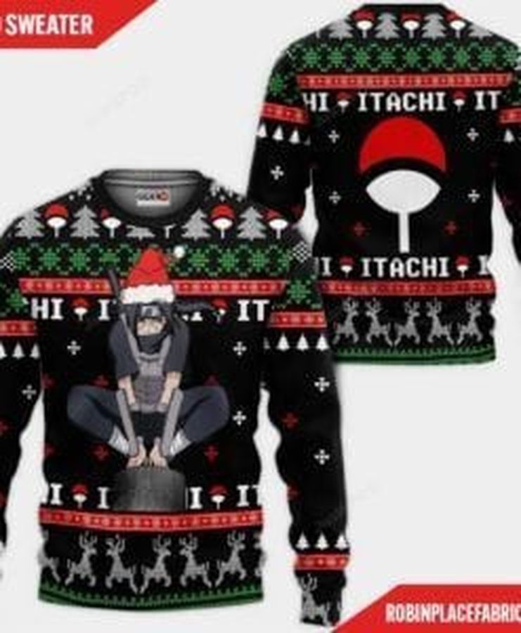 Anbu Itachi Naruto Ugly Christmas Sweater All Over Print Sweatshirt