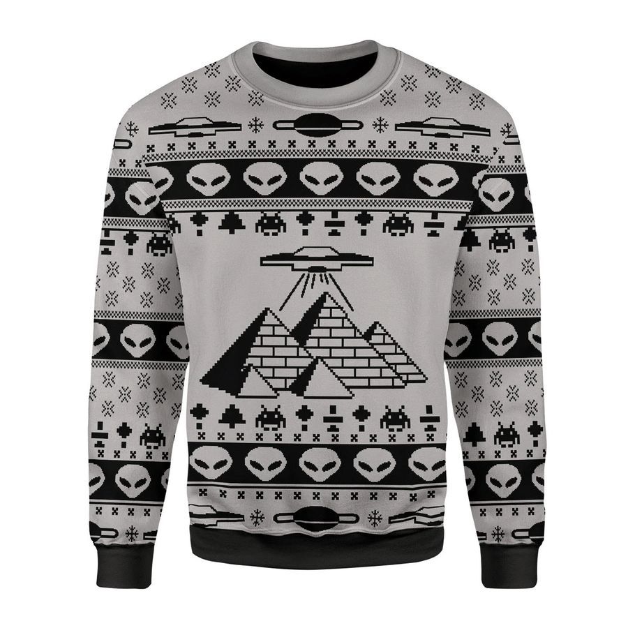 Ancient Alien Pyramid Ugly Sweater Ugly Sweater Christmas Sweaters Hoodie