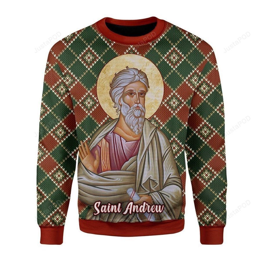 Andrew The Apostle Ugly Christmas Sweater All Over Print Sweatshirt