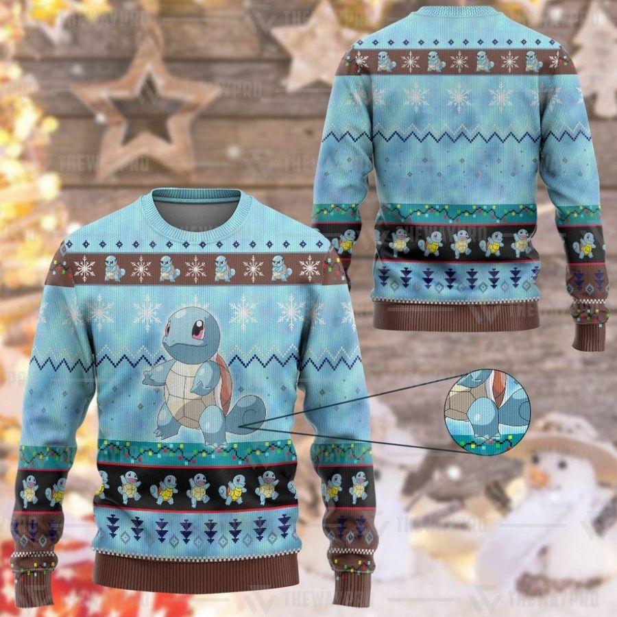 Anime Pokemon Squirtle Ugly Sweater