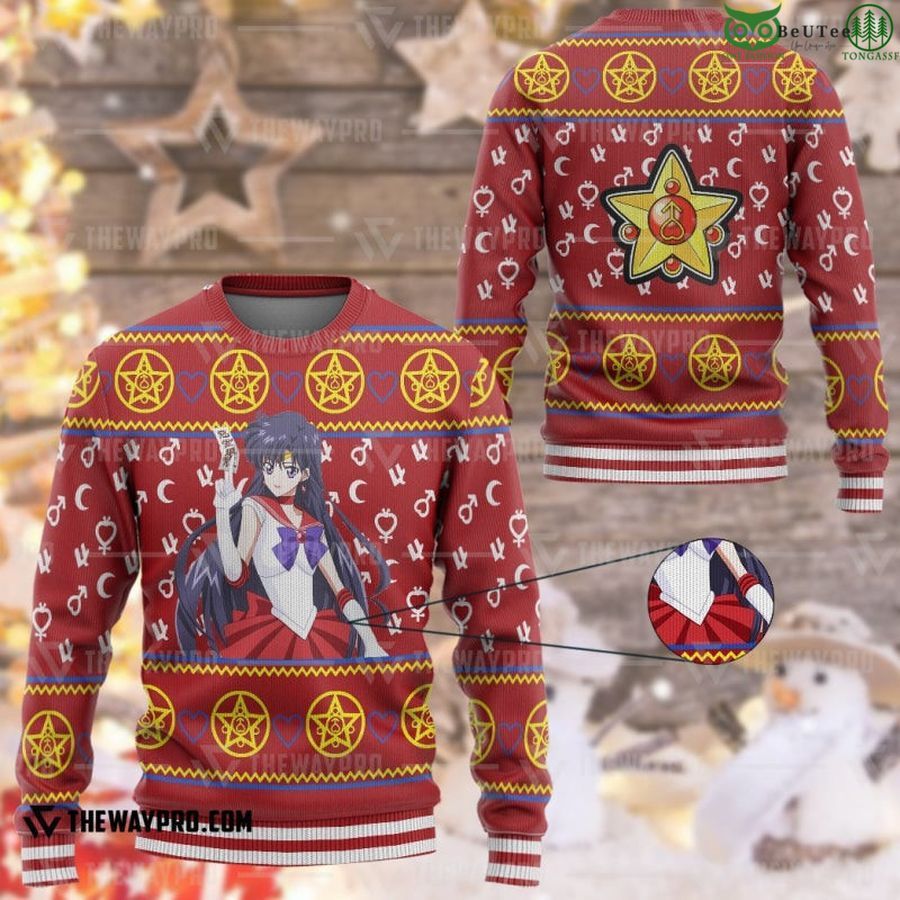 Anime Sailor Moon Mars Custom Imitation Knitted Ugly Sweater