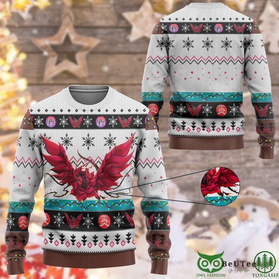 Anime YGO Black Rose Dragon Custom Imitation Knitted Ugly Sweater