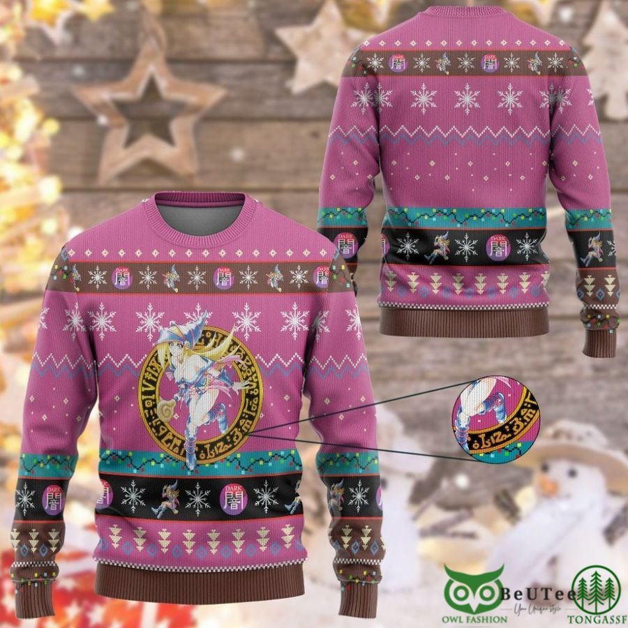 Anime YGO Dark Magician Girl Custom Imitation Knitted Ugly Sweater