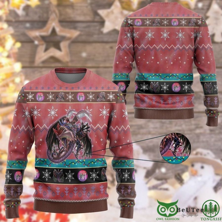 Anime YGO Destiny Hero Plasma Custom Imitation Knitted Ugly Sweater