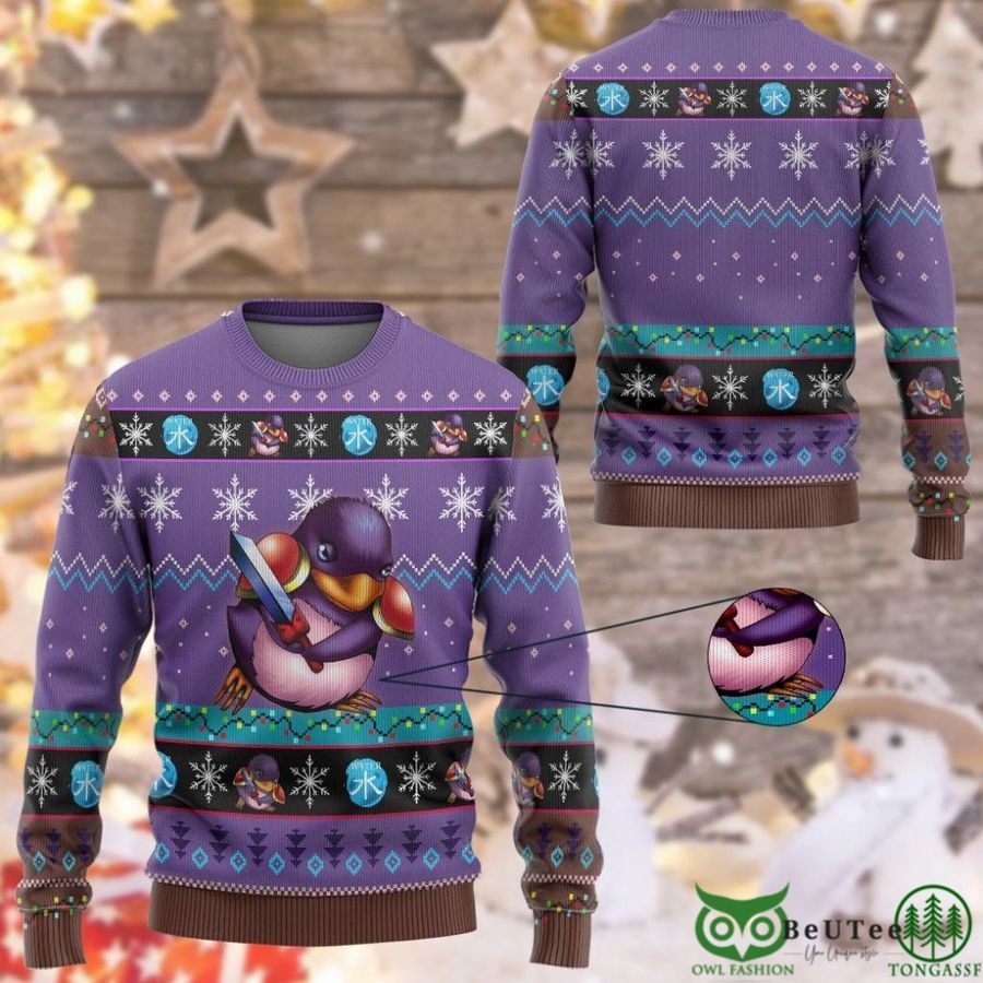 Anime YGO Penguin Soldier Custom Imitation Knitted Ugly Sweater