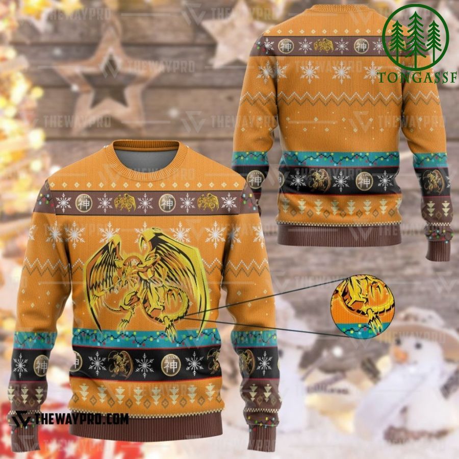 Anime YugiOh The Winged Dragon of Ra Ugly Knitted Sweater