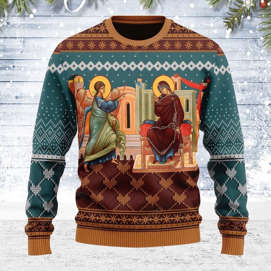 Annunciation Of The Mother Of God Ugly Christmas Sweater All