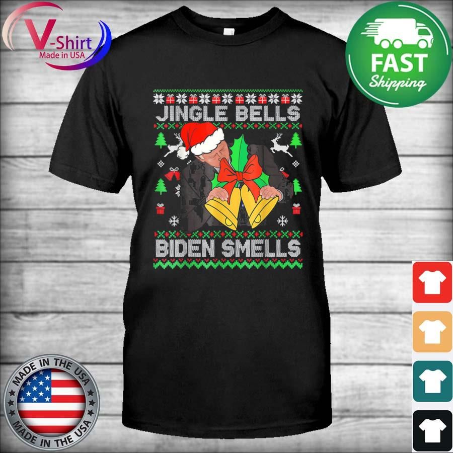 Anti Biden Jingle Bells Biden Smells Ugly Christmas Sweater Shirt