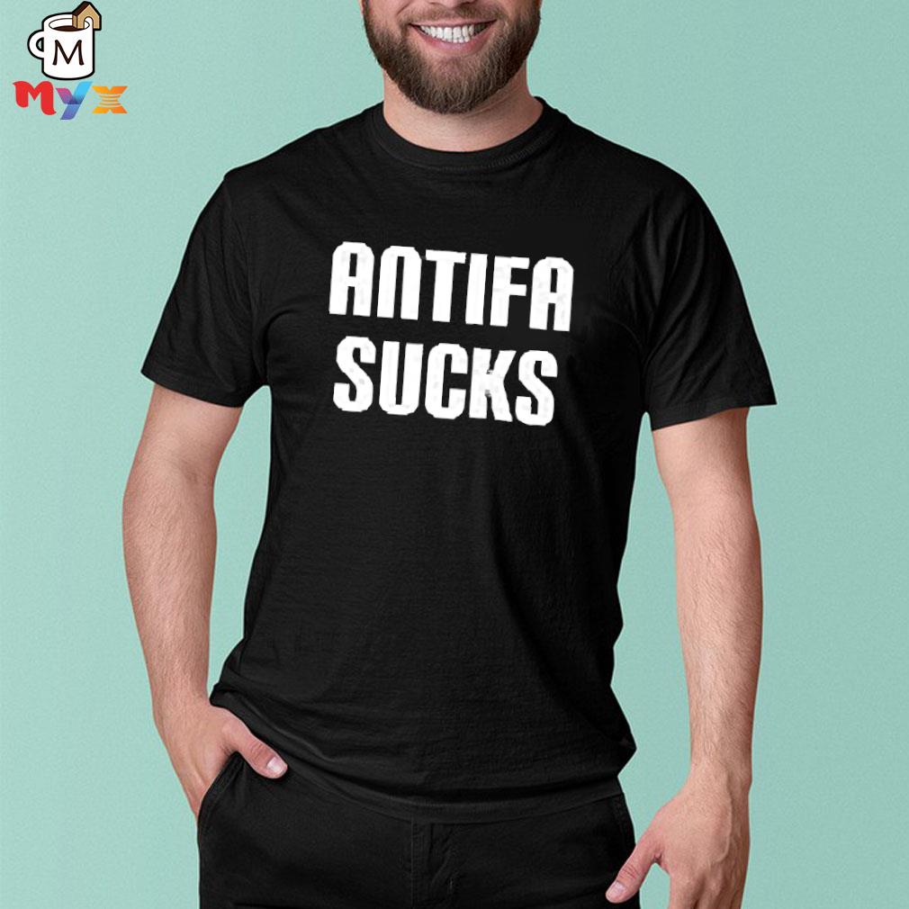 Antifa sucks black shirt