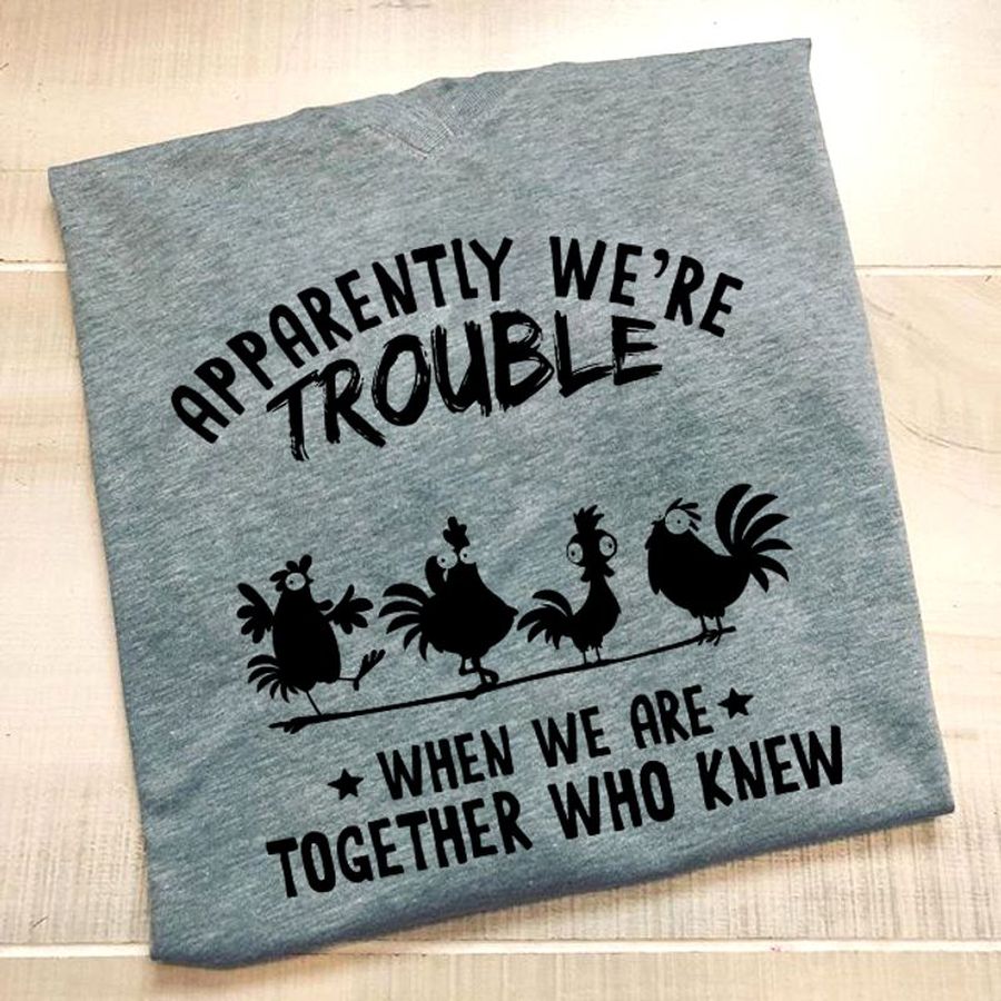 Apparently We Re Trouble When We Are Together Who Knew T Shirt Grey A8 Hvlg4 All Sizes