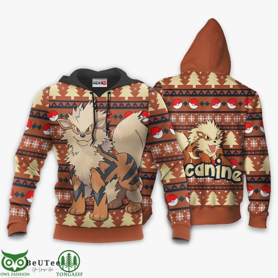 Arcanine Anime Pokemon Hoodie Xmas Gifts Ugly Sweater