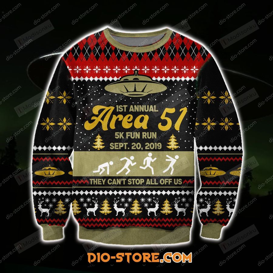 Area 51 Ugly Christmas Sweater, All Over Print Sweatshirt