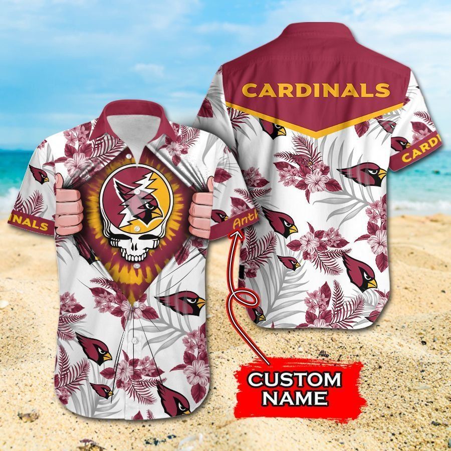 Arizona Cardinals Grateful Dead Gift For Fan Personalized Hawaiian