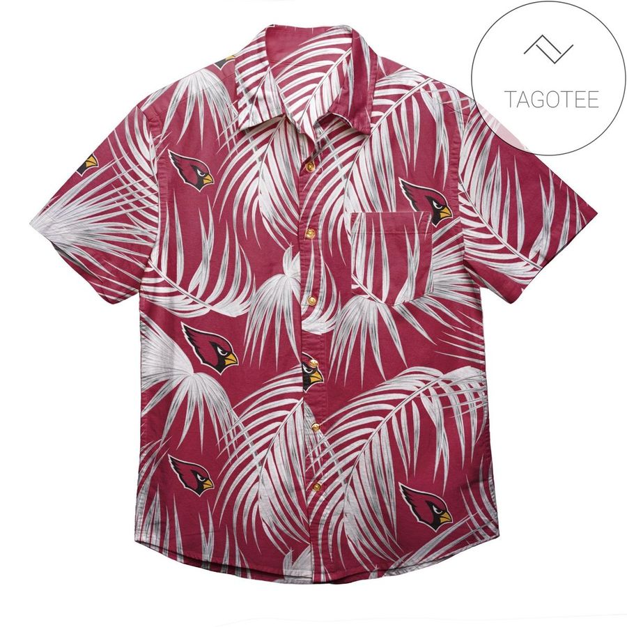 Arizona Cardinals Mens Hawaiian Button Up Shirt