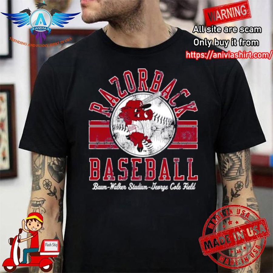Arkansas Razorback baseball baum walker stadiumgeorge cole field shirt