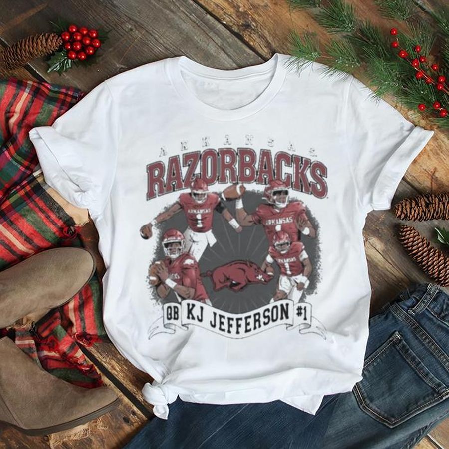 Arkansas Razorbacks Kj Jefferson Collage QB1 Shirt