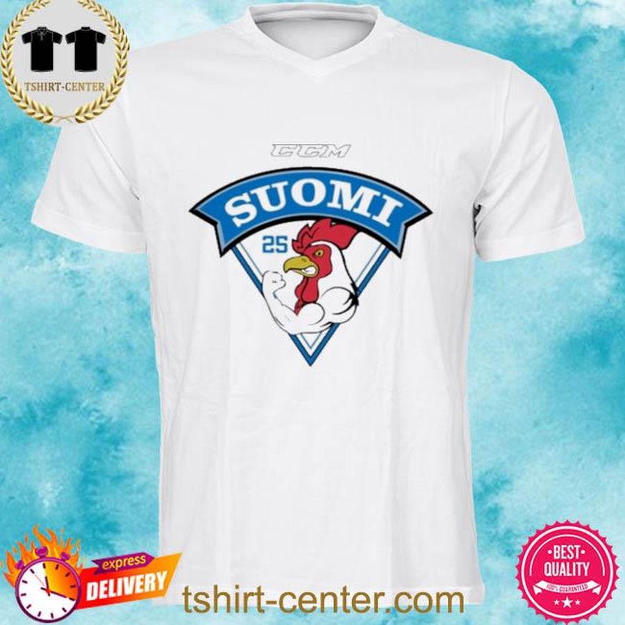 Arttu Ruotsalainen Wearing Ccm Suomi Chicken 25 Finland Hockey Shirt