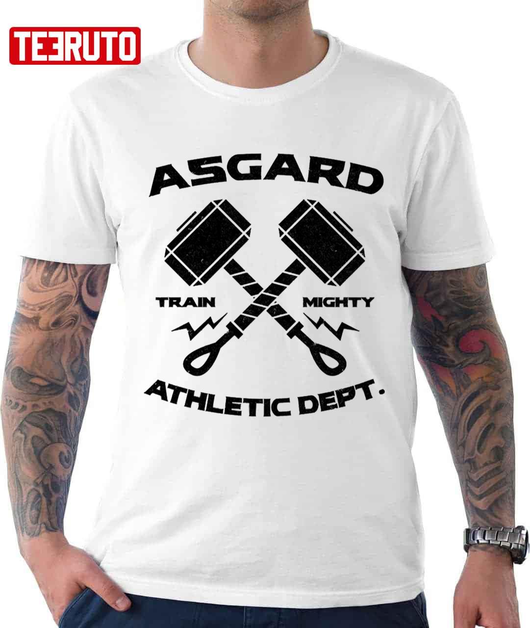Asgard Athletic Dept Train Mighty Hammer Thor Vintage Unisex T-shirt