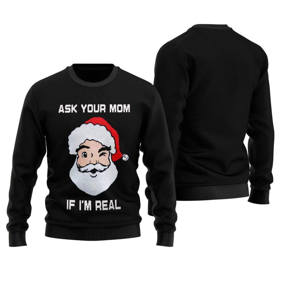 Ask Your Mom Ugly Christmas Sweater