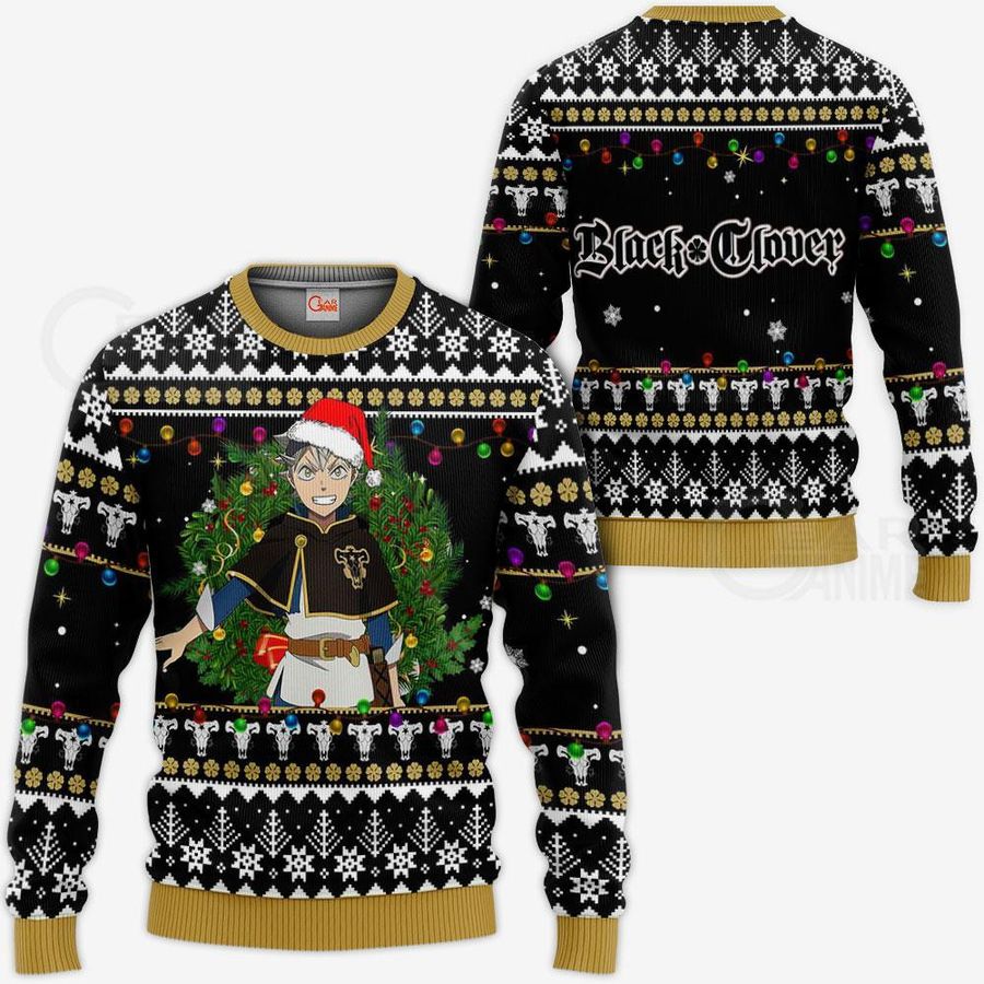 Asta Ugly Christmas Sweater Black Clover Anime Xmas Gift VA11