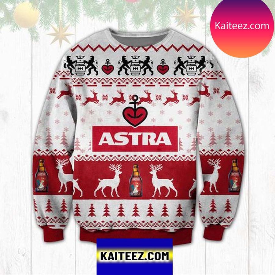 Astra Beer 3D Christmas Ugly Sweater