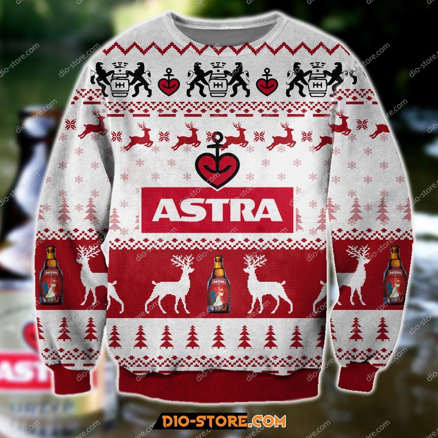 Astra Beer Knitting Pattern 3D Print Ugly Christmas Sweatshirt Hoodie All Over Printed Cint10387, All Over Print, 3D Tshirt, Hoodie, Sweatshirt