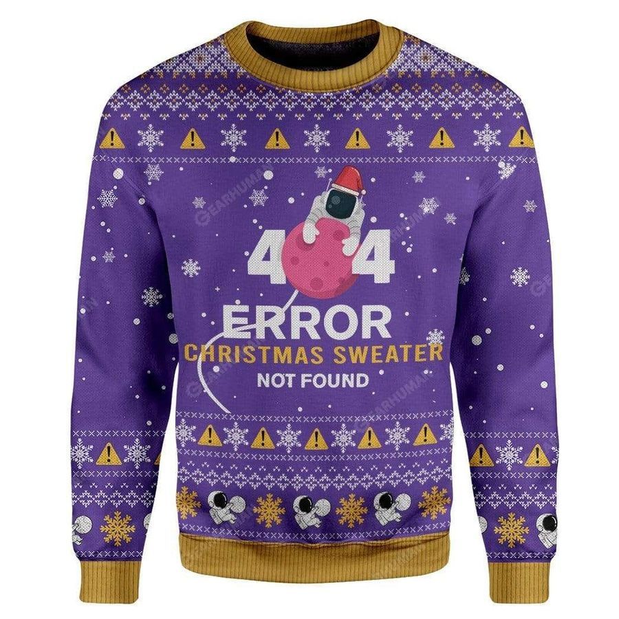 Astronaut 404 Error Christmas Sweater Not Found For Unisex Ugly