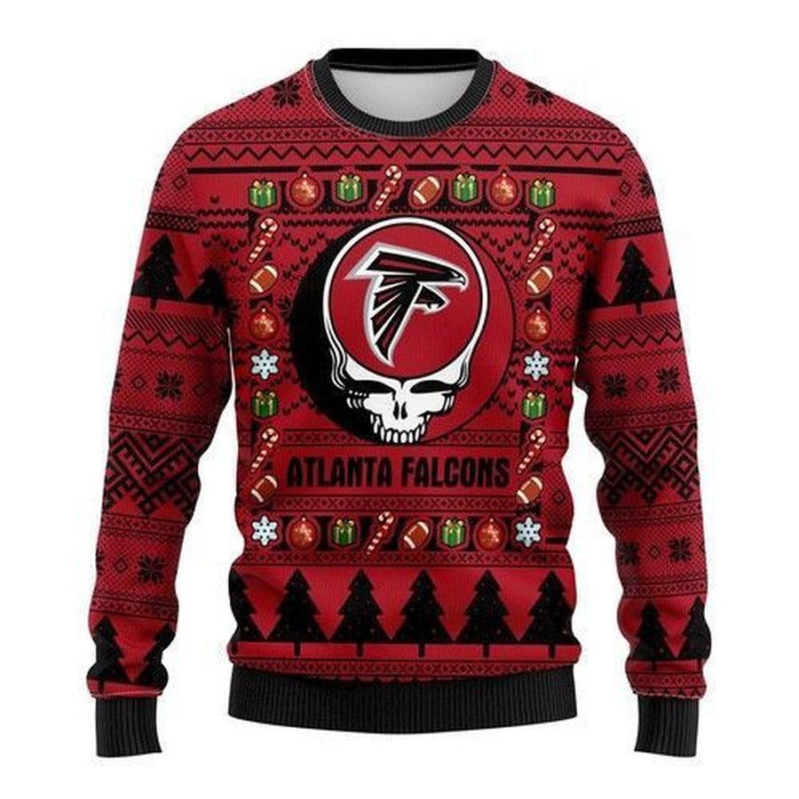 Atlanta Falcons Grateful Dead Ugly Christmas Sweater All Over Print