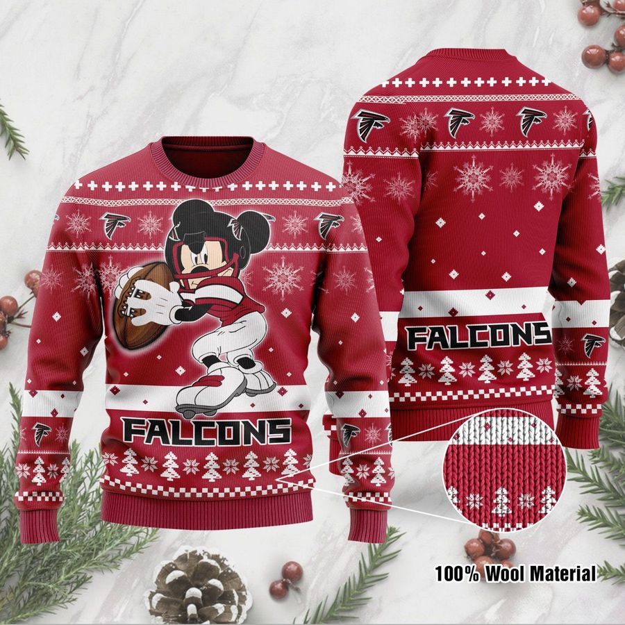 Atlanta Falcons Mickey Mouse Funny Ugly Christmas Sweater, Ugly Sweater, Christmas Sweaters, Hoodie, Sweatshirt, Sweater