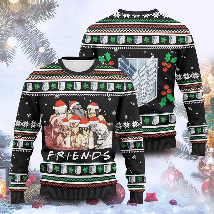 Attack on Titan Friend Unisex Wool Sweater Christmas Gift