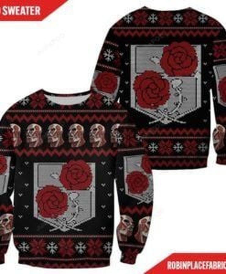 Attack On Titan Garrison Ugly Christmas Sweater All Over Print
