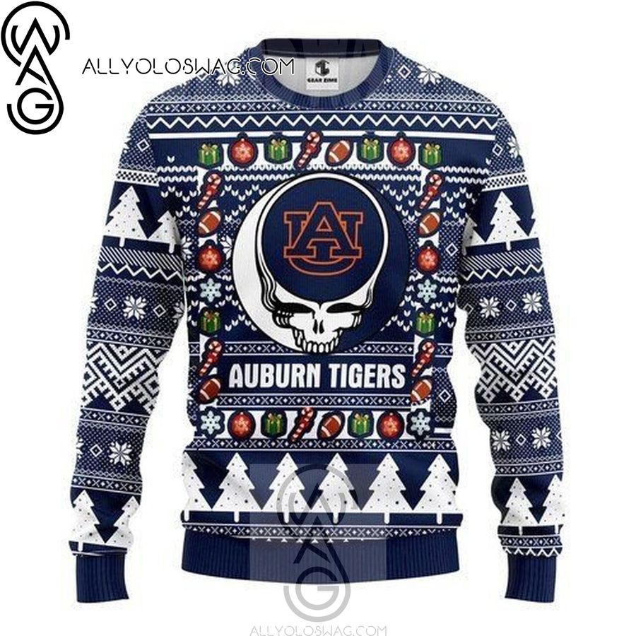 Auburn Tigers Grateful Dead Rock Band Ugly Christmas Sweater