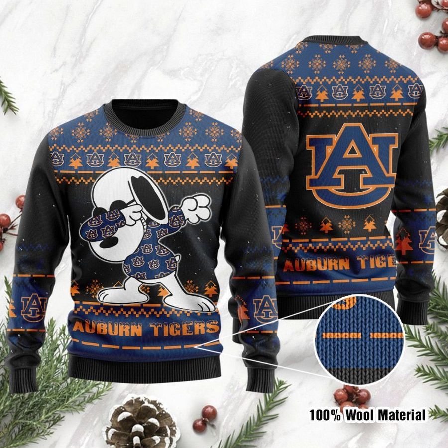 Auburn Tigers Snoopy Dabbing Holiday Party Ugly Christmas Sweater, Ugly Sweater, Christmas Sweaters, Hoodie, Sweatshirt, Sweater