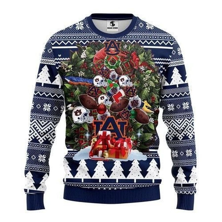 Auburn Tigers Tree Christmas Ugly Christmas Sweater All Over Print