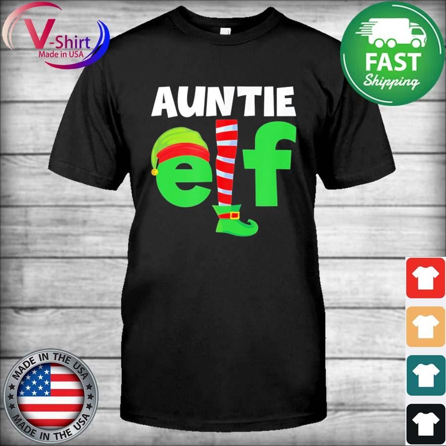 Auntie Elf Funny Humor Family Christmas Pajamas Shirt
