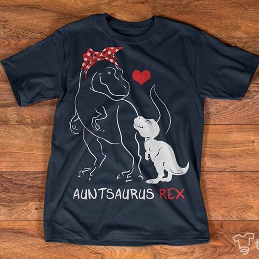 Auntsaurus Rex T Shirt Black 956gd Size S Up To 5XL