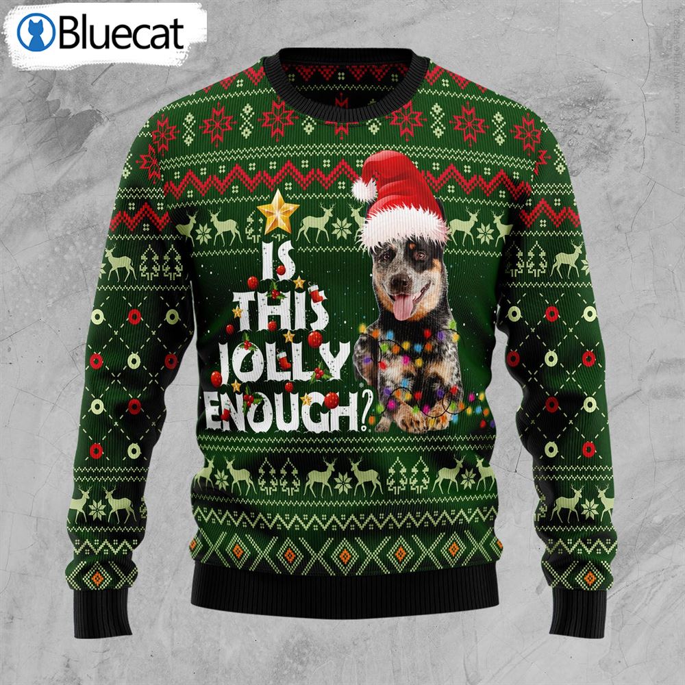 Australian Cattle Dog Jolly Ugly Christmas Sweater