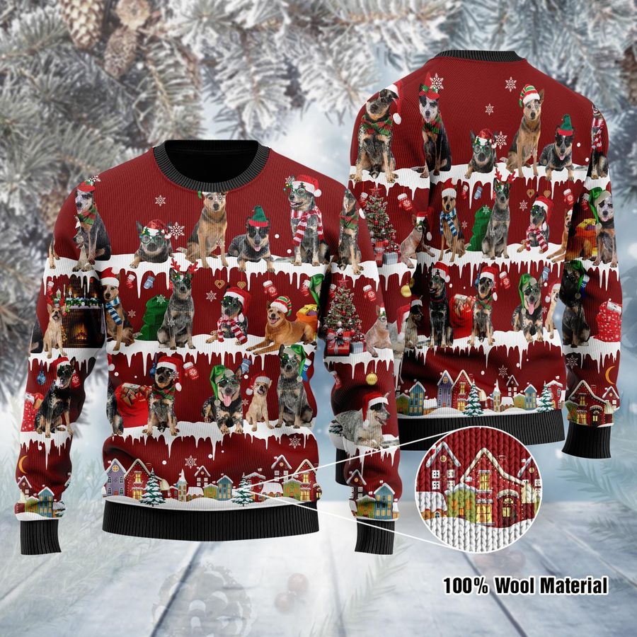Australian Cattle Ugly Christmas Sweater For Australian Cattle Lovers On National Ugly Sweater Day And Christmas Time - 374