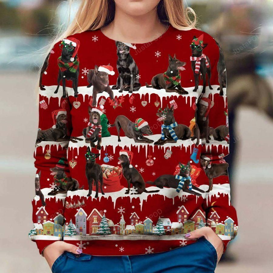 Australian Kelpie Snow Christmas Ugly Sweater, Ugly Sweater, Christmas Sweaters, Hoodie, Sweater