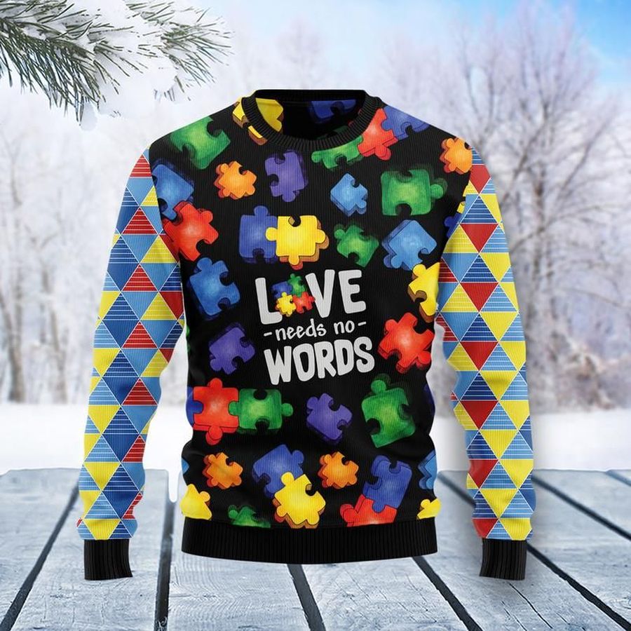 Autism Love Ugly Christmas Sweater - 863