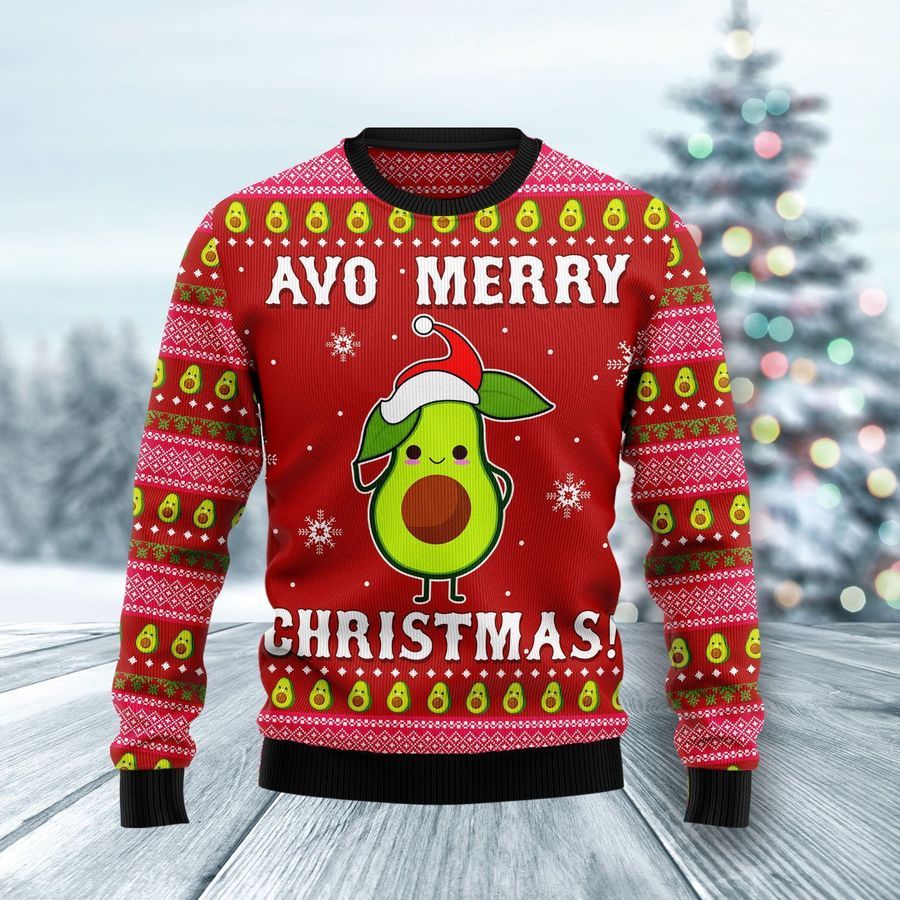 Avo Merry Christmas Ugly Christmas Sweater All Over Print Sweatshirt