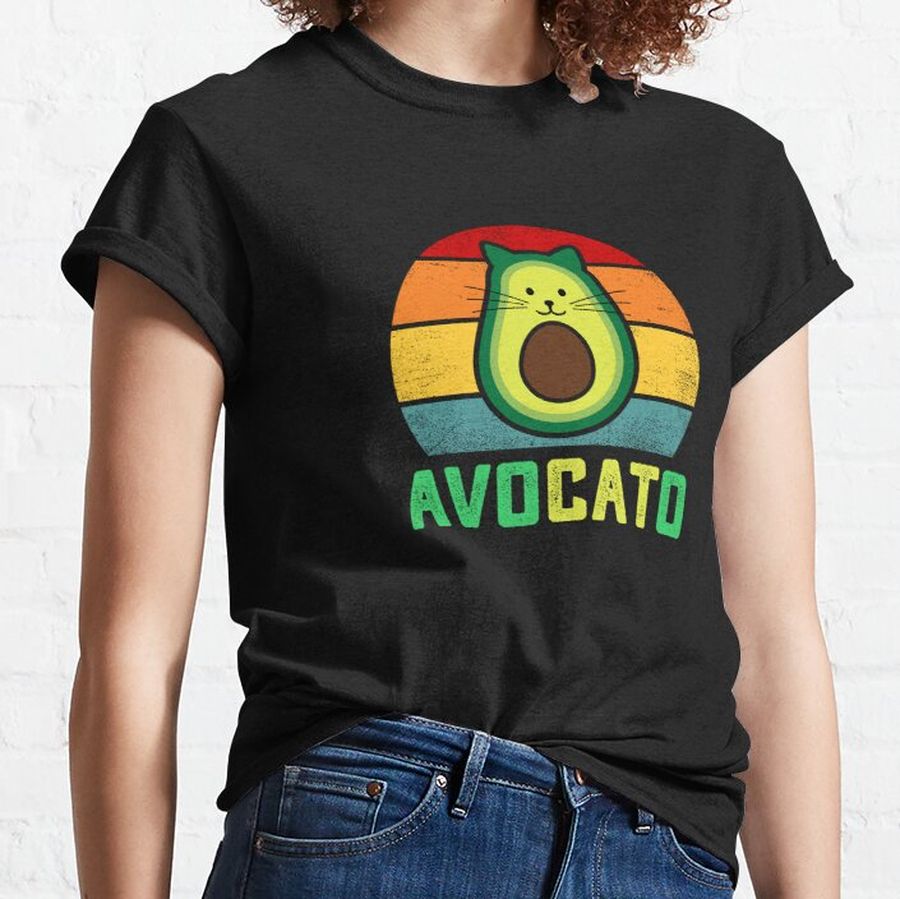 Avocato cat meme Cute  Avocado Vegan Funny Kitten  Classic T-Shirt