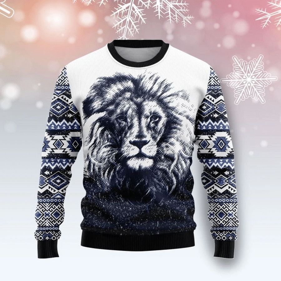 Awesome Lion Ugly Christmas Sweater - 3