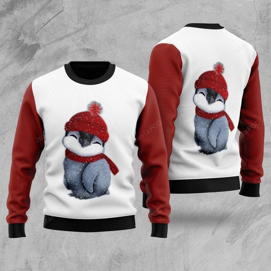 Baby Penguin Ugly Christmas Sweater, All Over Print Sweatshirt, Ugly Sweater, Christmas Sweaters, Hoodie, Sweater